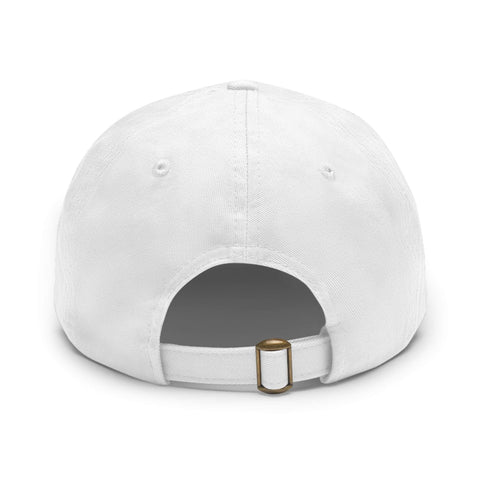 Yellow Coffin Dad Hat with Leather Patch