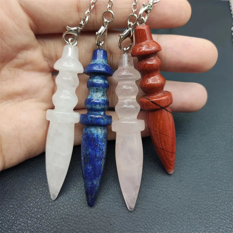 Natural Stone Egyptian Crystal Pendulum - Divination and Reiki