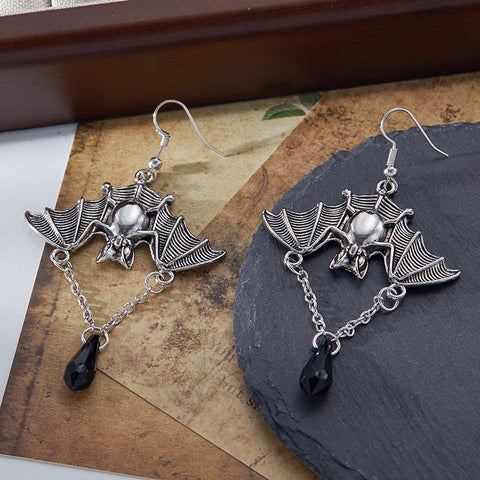 Gothic Vampire Bat Earrings - Punk Rock Jewelry for Women & Men