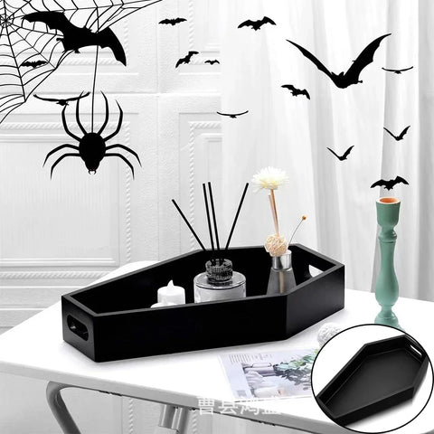 Black Coffin Storage Box - Gothic Home Decor for Spooky and Stylish Organization