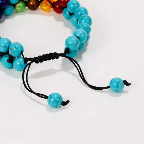 Chakra Healing Crystal Bracelet – Yoga Stone Beads for Meditation, Relaxation, and Anxiety Relief