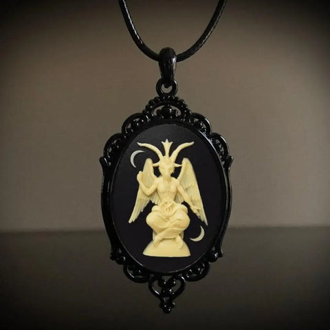 Gothic Vampire Owl Cameo Necklace - 12 Styles for Women & Men | Pagan Witch Jewelry Gift