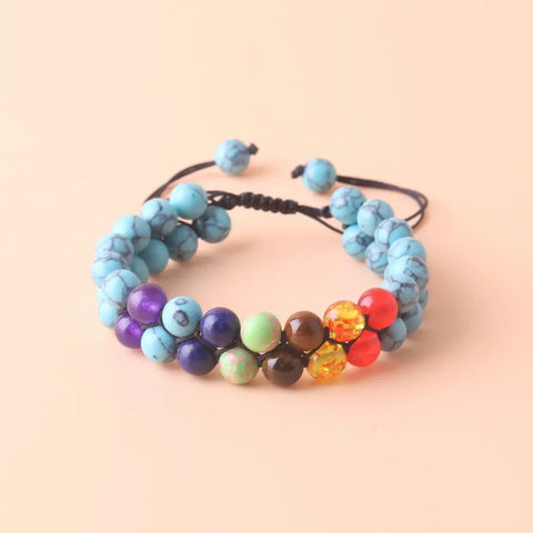 Chakra Healing Crystal Bracelet – Yoga Stone Beads for Meditation, Relaxation, and Anxiety Relief