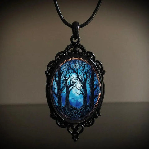 Gothic Vampire Owl Cameo Necklace - 12 Styles for Women & Men | Pagan Witch Jewelry Gift