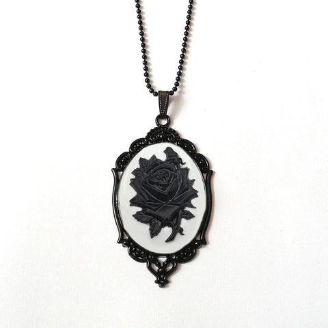 Gothic Vampire Owl Cameo Necklace - 12 Styles for Women & Men | Pagan Witch Jewelry Gift